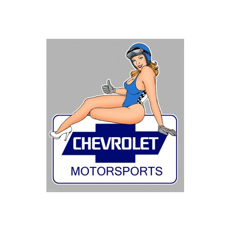 CHEVROLET Motorsports Pin Up gauche Sticker vinyle laminé