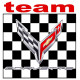 CHEVROLET Corvette Team  Sticker vinyle laminé
