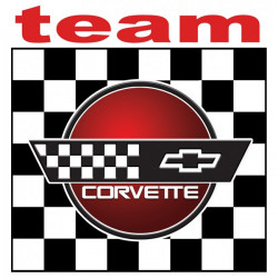 CHEVROLET Corvette Team  Sticker vinyle laminé