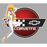 CHEVROLET Corvette right Pin Up  laminated decal