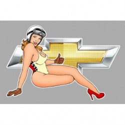 CHEVROLET right Pin Up  laminated decal