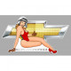 CHEVROLET CAMARO  right Pin Up  laminated decal