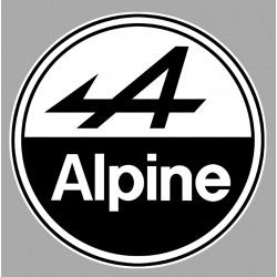 ALPINE Noir Sticker vinyle laminé