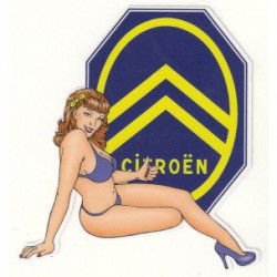 CITROËN right Pin Up  laminated decal