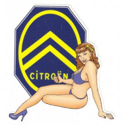 CITROËN left Pin Up  laminated decal