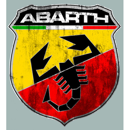 ABARTH  Sticker vinyle laminé "dessiné vieilli"