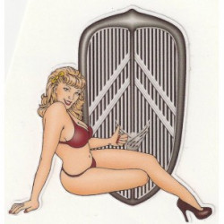 CITROËN  Traction Pin Up droite Sticker vinyle laminé