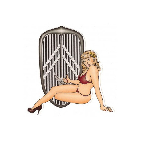 CITROËN Traction left Pin Up  laminated decal