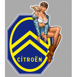 CITROËN  Vintage Pin Up droite Sticker vinyle laminé