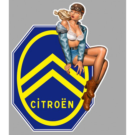 CITROËN  left Vintage Pin Up  laminated decal