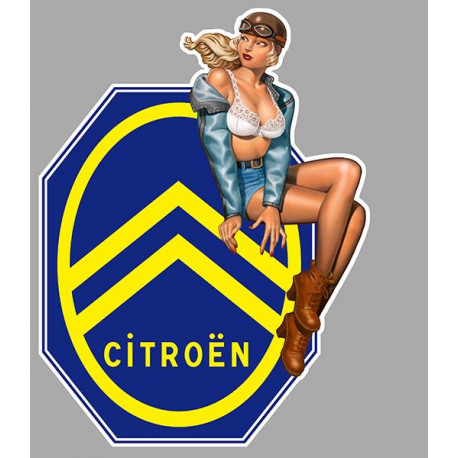 CITROËN  Vintage Pin Up droite Sticker vinyle laminé