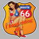 ROUTE 66  Pin up Laminated decal