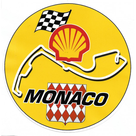 SHELL MONACO  Sticker vinyle laminé