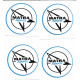 MATRA  x 4  laminated decals