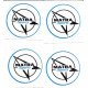 MATRA  x 4  Stickers vinyle laminé