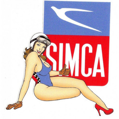 SIMCA Pin Up droite Sticker vinyle laminé