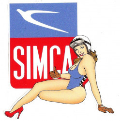 SIMCA left Pin Up Laminated decal