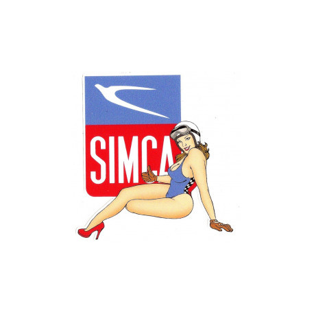 SIMCA Pin Up gauche Sticker vinyle laminé