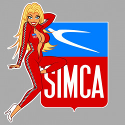 SIMCA Pin Up droite Sticker vinyle laminé