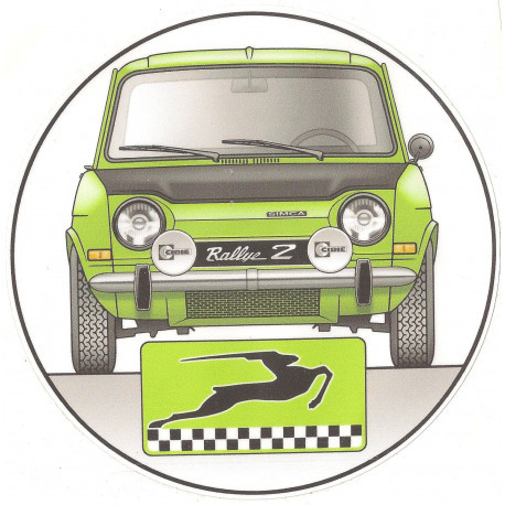 SIMCA 1000 RALLYE 2 Sticker vinyle laminé