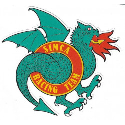 SIMCA RACING TEAM  right  Laminated decal