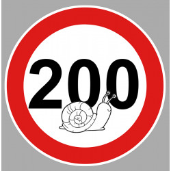 200 ESCARGOT  Sticker  vinyle laminé