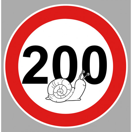 200 ESCARGOT  Sticker  vinyle laminé