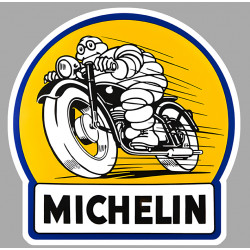 MICHELIN MOTO   Sticker " dessiné vieilli " vinyle laminé