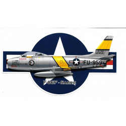 F-86F- SABRE NAVY US AIR FORCE Laminated decal