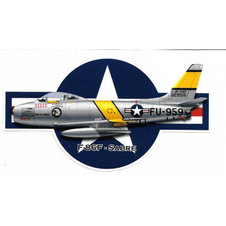 F86 SABRE NAVY Sticker UV