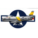 F-86F- SABRE NAVY US AIR FORCE Sticker vinyle laminé