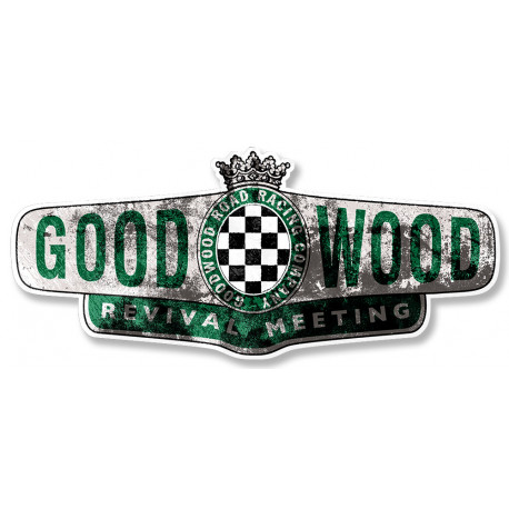 GOODWOOD  Sticker " dessiné vieilli " vinyle laminé