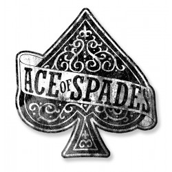 Sticker MOTÔRHEAD ACE OF SPADES" dessiné vieilli " vinyle laminé