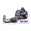 MOBIL Dragster Sticker vinyle laminé