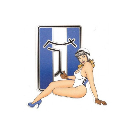 DE TOMASO left pin up  Laminated decal