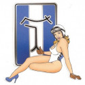 DE TOMASO left pin up  Laminated decal