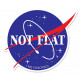 NOT FLAT Sticker vinyle laminé