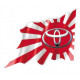 TOYOTA Flag Sticker droit vinyle laminé