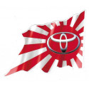 TOYOTA Flag Sticker droit vinyle laminé