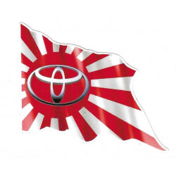 TOYOTA Flag Sticker gauche vinyle laminé