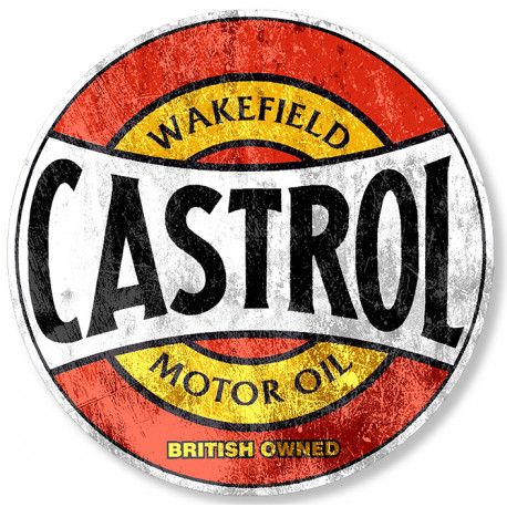 CASTROL Vieilli  Sticker vinyle laminé