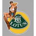 LOTUS Sticker Pin Up  Vintage gauche vinyle laminé