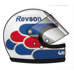 Peter REVSON helmet right  laminated decal