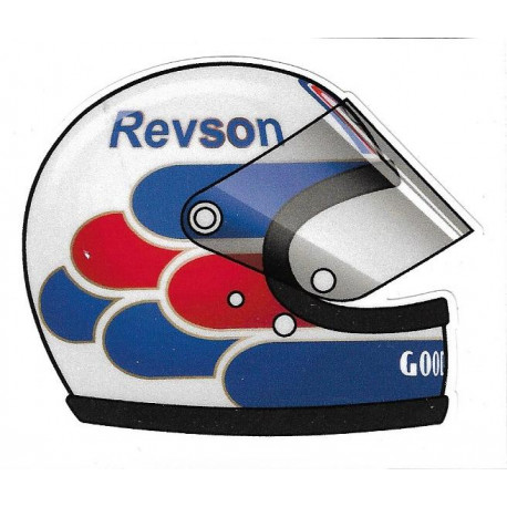 Peter REVSON helmet right  laminated decal