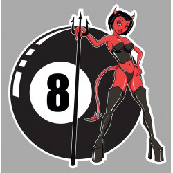 Pin up Diablesse droite Sticker vinyle laminé