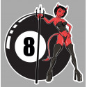 Pin up Devil right Laminated decal