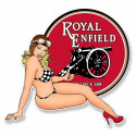 ROYAL ENFIELD Pin Up droite Sticker vinyle laminé