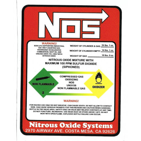 NOS   laminated decal