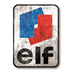 ELF  Sticker " dessiné vieilli " vinyle laminé