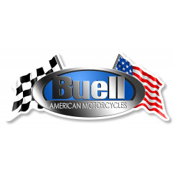 BUELL  flags right laminated decal